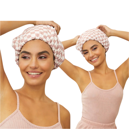 Women's Fashion Nursing Double-layer Shower Cap